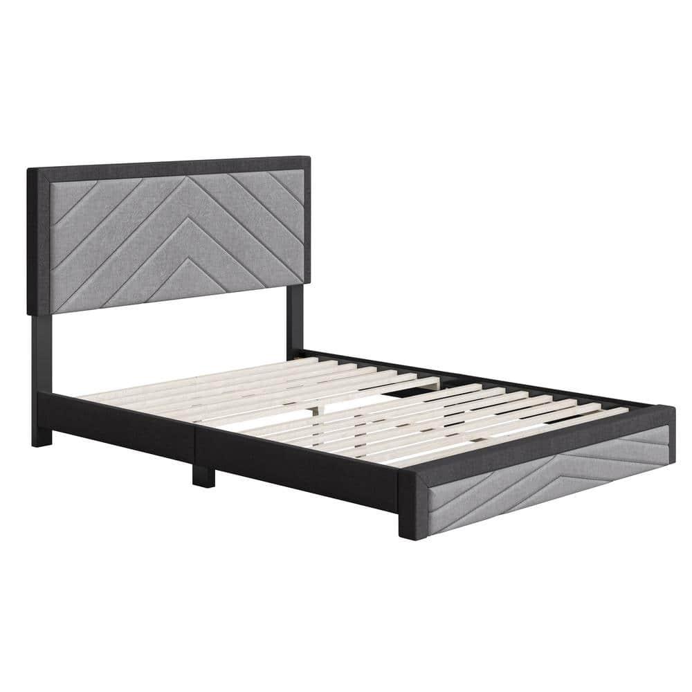 Boyd Sleep Barcelona Linen or Faux Leather Upholstered Platform Bed Frame with Adjustable Headboard, Heavy Duty Slat Support System, No Box Spring Required - Boyd Sleep