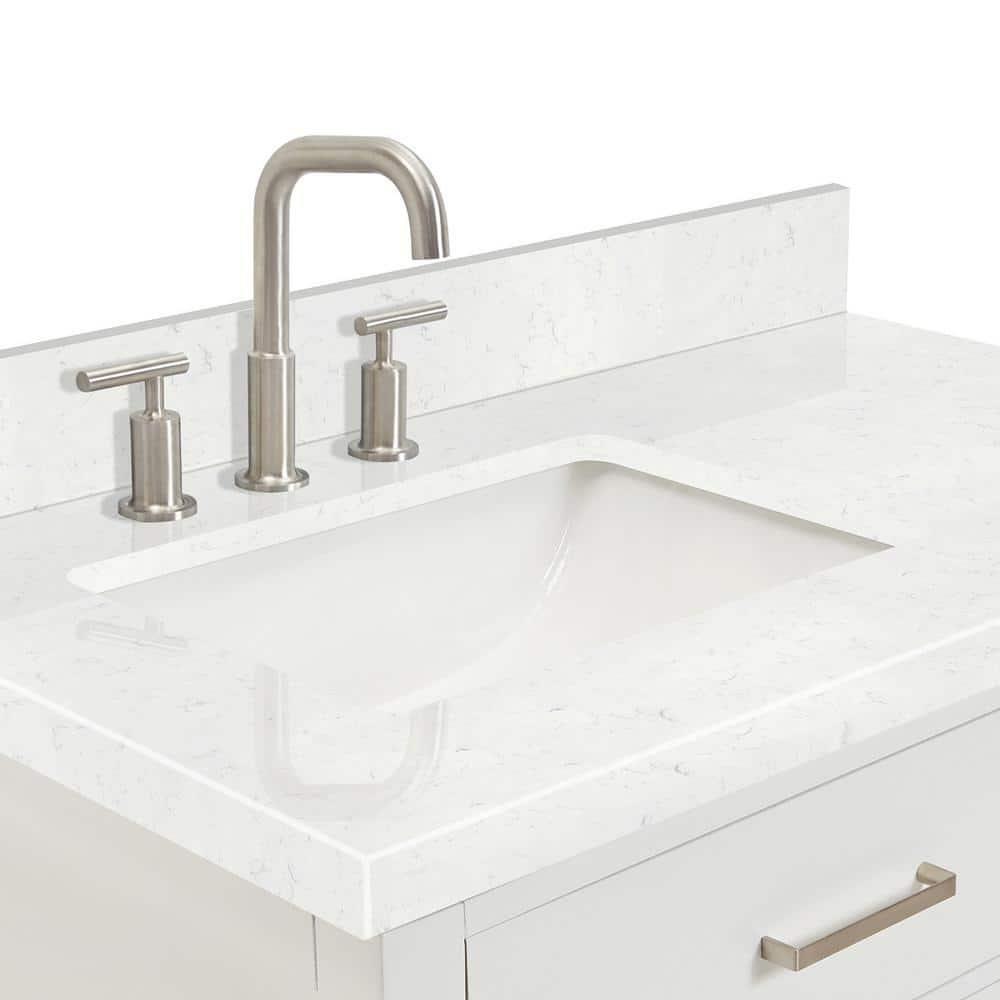 Ariel H036slcqrvo Bristol 36" Free Standing Single Basin Vanity Set - White