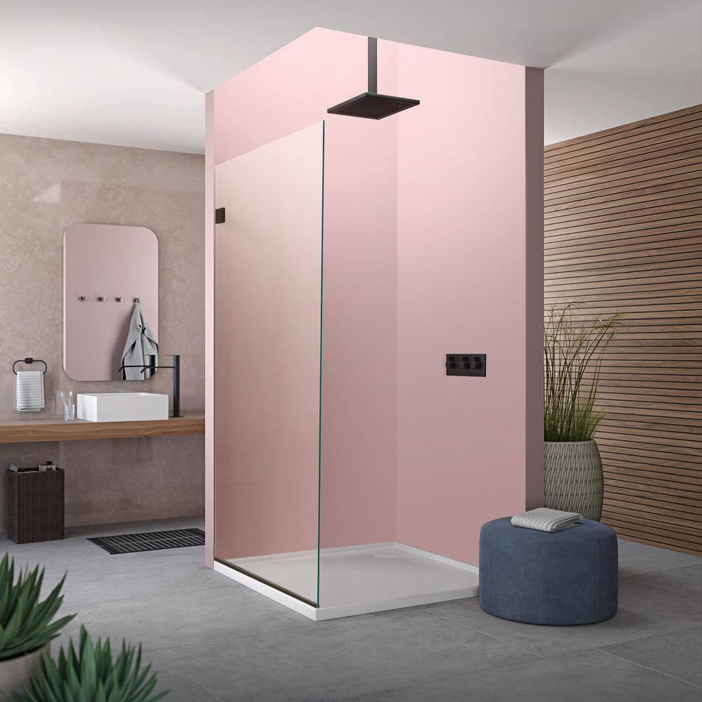 Fab Glass and Mirror MSD1-30-60OB Milan 30" W x 60" H Frameless Fixed Glass Panel