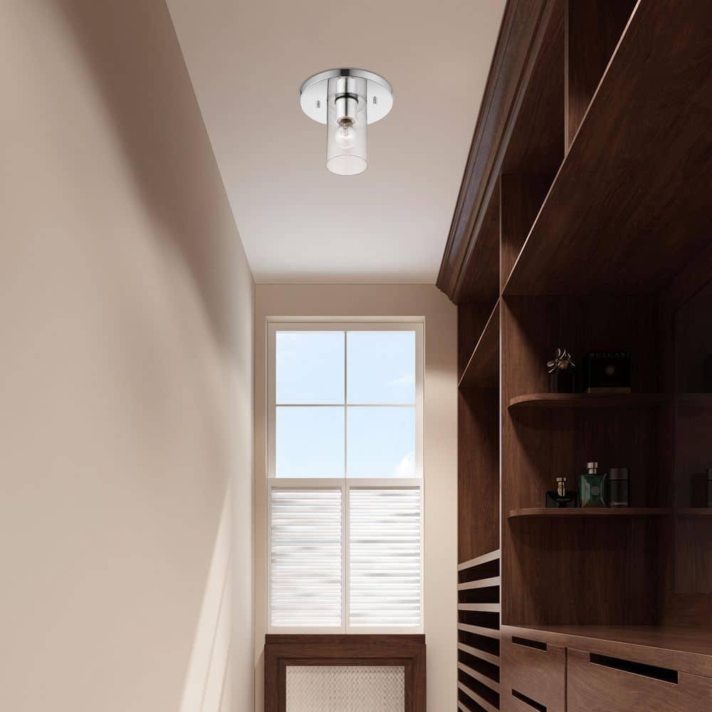 Livex Lighting Zurich 1 - Light Flush Mount in  Polished Chrome