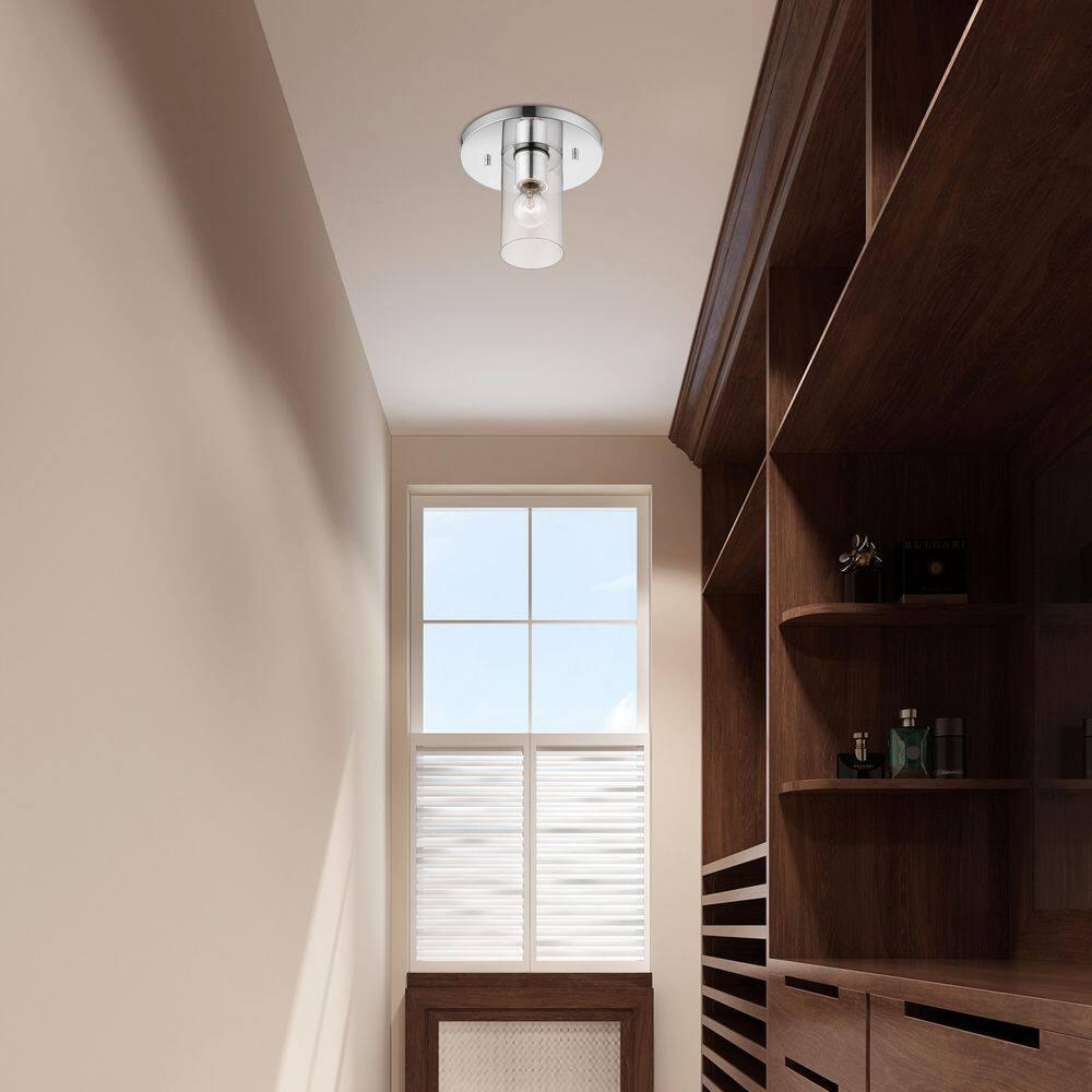 Livex Lighting Zurich 1 - Light Flush Mount in  Polished Chrome