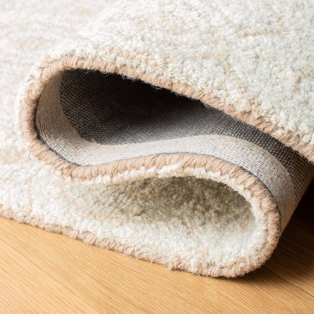 Micro-Loop MLP950 Hand Tufted Indoor Runner Rug - Ivory/Light Green - 2'3"x7' - Safavieh