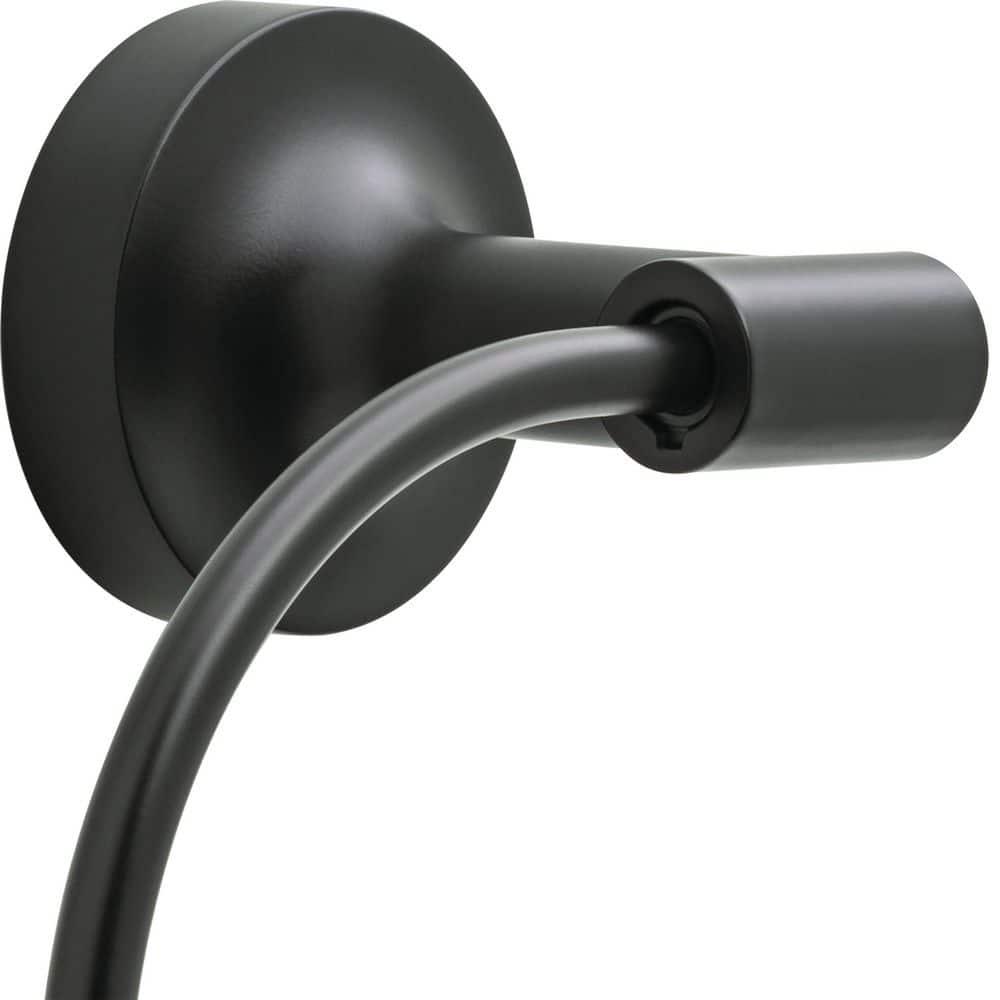 Voisin Round Open Towel Ring Bath Hardware Accessory in Matte Black