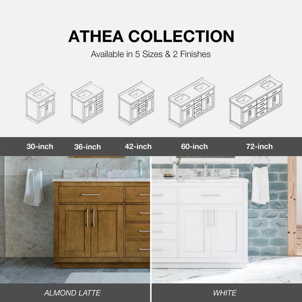 OVE Decors Athea 72 in. W Bath Vanity with Premium Countertop and Power Bar