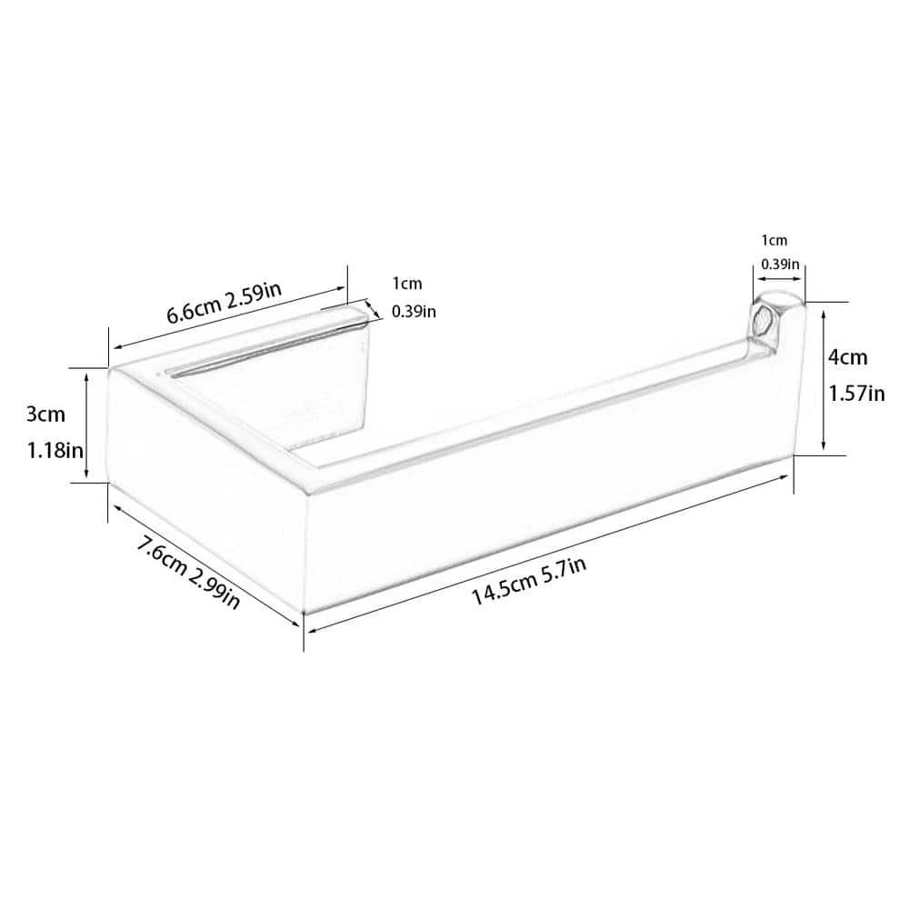 TNOMS Paper Roll Holder Matte Black Wall Mounted Stainless Steel Bathroom Rust Proof Toilet Tissue Holder,Q8002BK