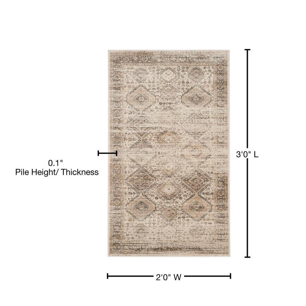 Vintage VTG118 Power Loomed Indoor Skid-Resistant Accent Rug - Stone - 2'x3' - Safavieh