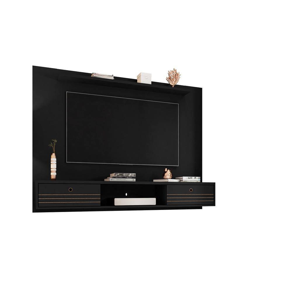 Manhattan Comfort Liberty Wood Entertainment Center for TVs up to 65" in Black
