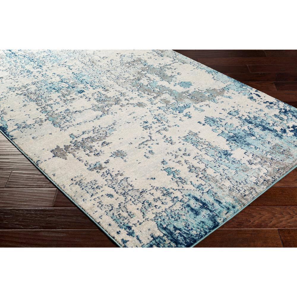 Livabliss Sunderland Modern Abstract Runner Area Rug,2'7" x 10'3",Blue
