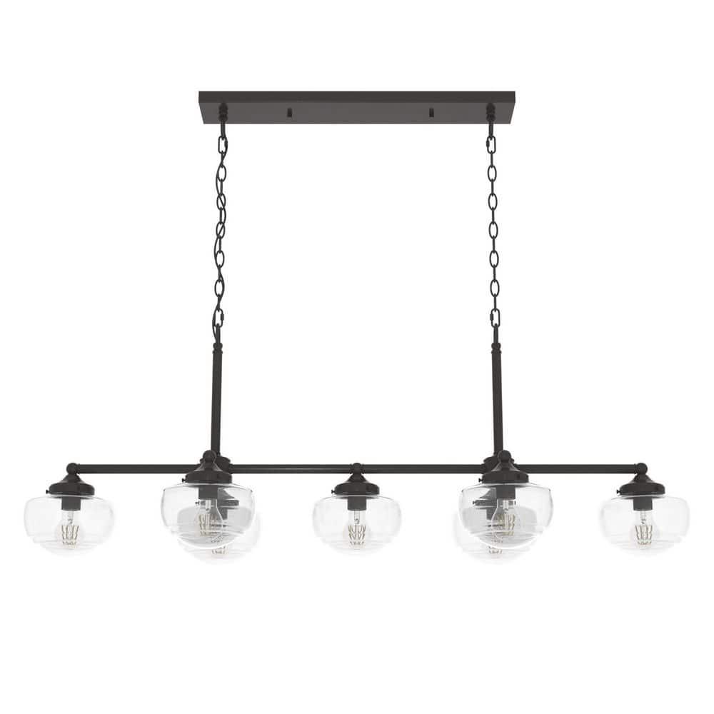 Saddle Creek 7 - Light Kitchen Island Linear Pendant