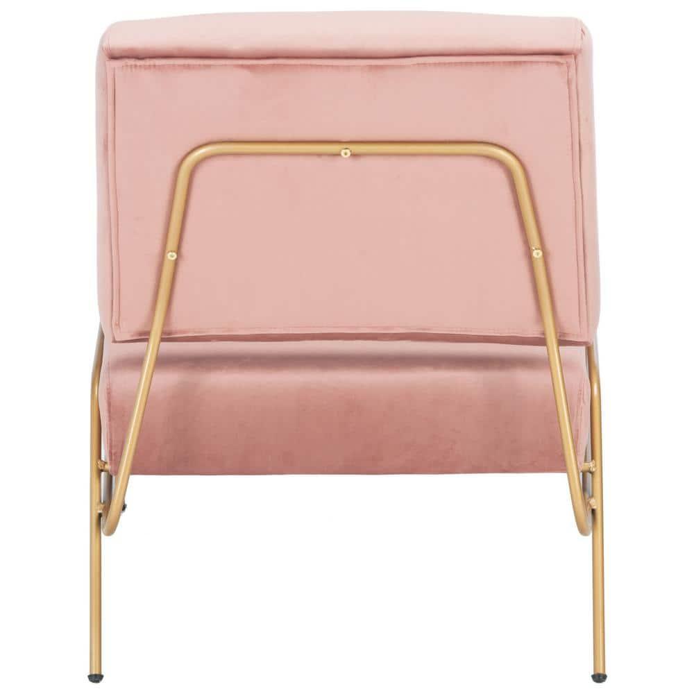 Romilly Velvet Accent Chair - ACH6203 - Dusty Rose/Gold - Safavieh