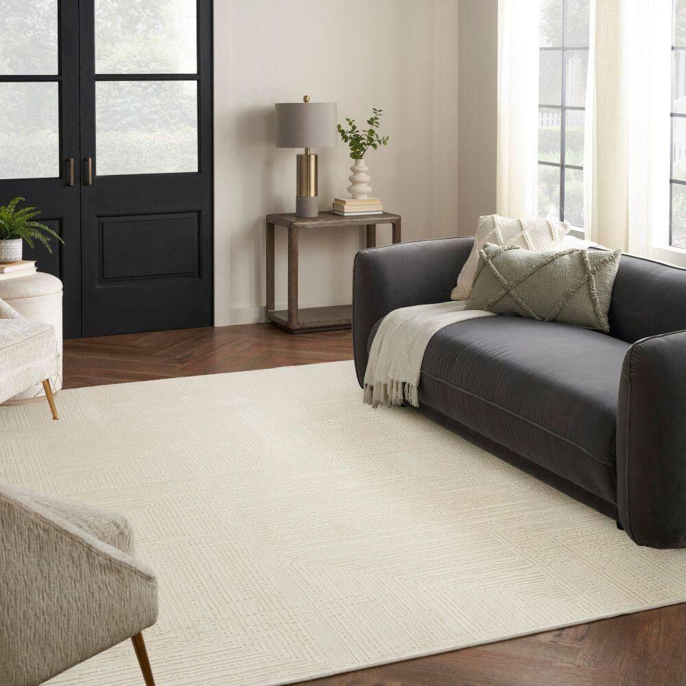 Nourison Eco-Friendly Contemporary Ivory 9' x 12' Area Rug (9x12)