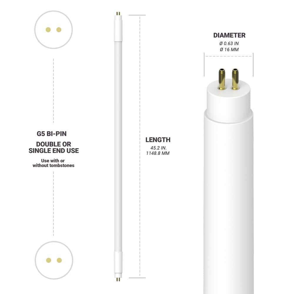 NuWatt 4FT Frosted Shatter Resistant LED Tube Light Bulbs, 30 Pack