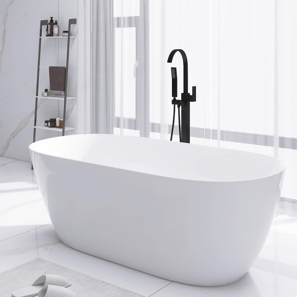 Staykiwi 67'' x 29'' Freestanding Soaking Plastic / Acrylic Bathtub JJCS04BT-67