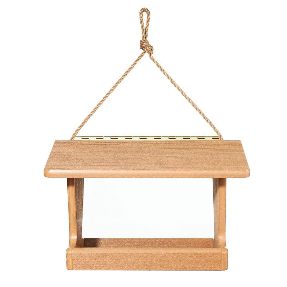 Birds Choice Hopper Bird Feeder Spruce Creek Collection in Brazilian Walnut Recycled Plastic
