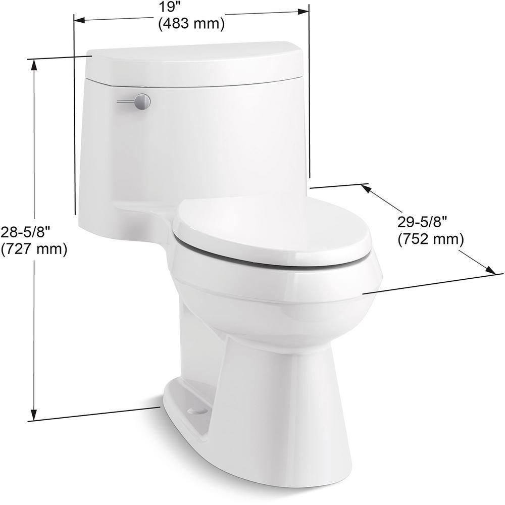 Cimarron® 1.28 GPF Water Efficient Elongated One-Piece toilet (Seat Included)