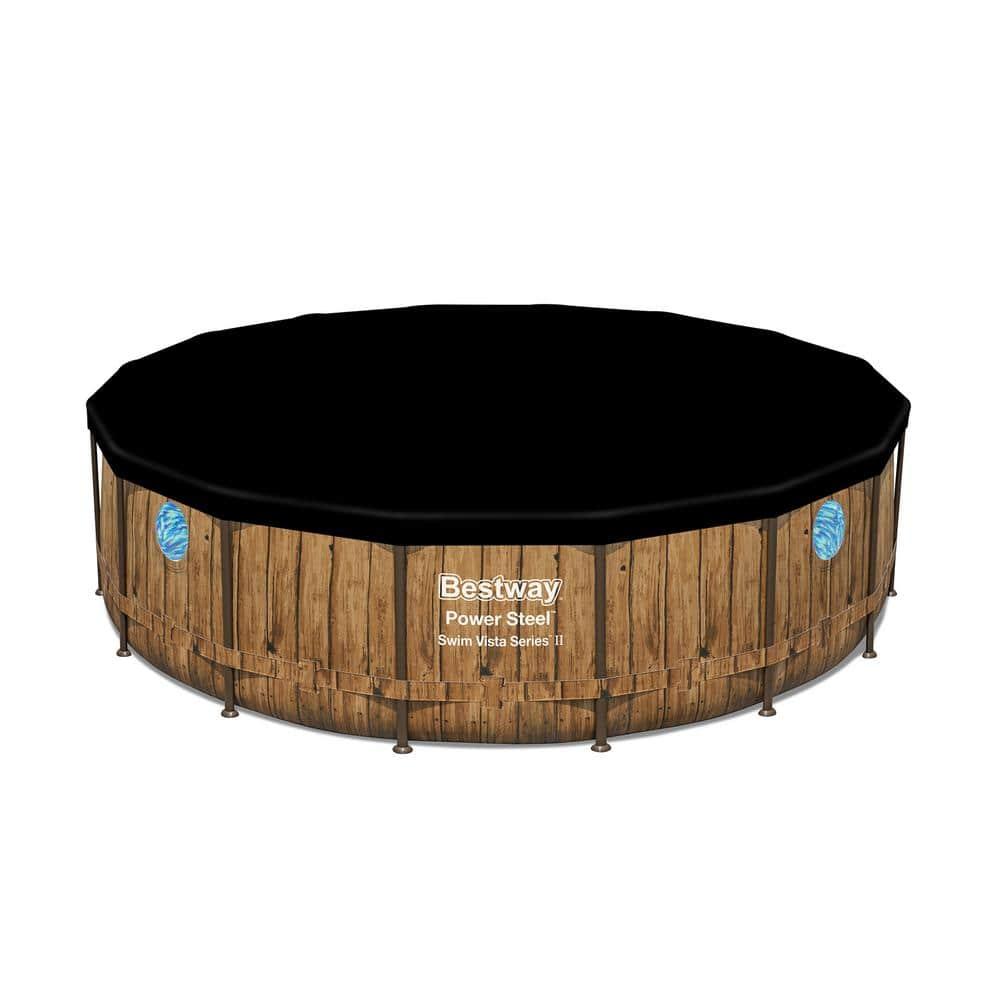 Bestway 16ft x 4ft Power Steel Swim Vista Above Ground Pool Set & Pump