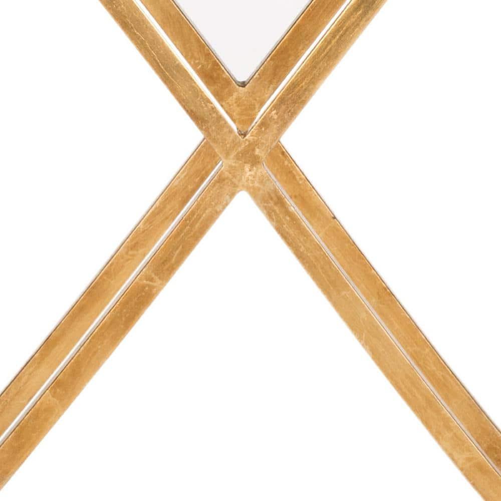 Riona Accent Table - Gold/White Glass - Safavieh.