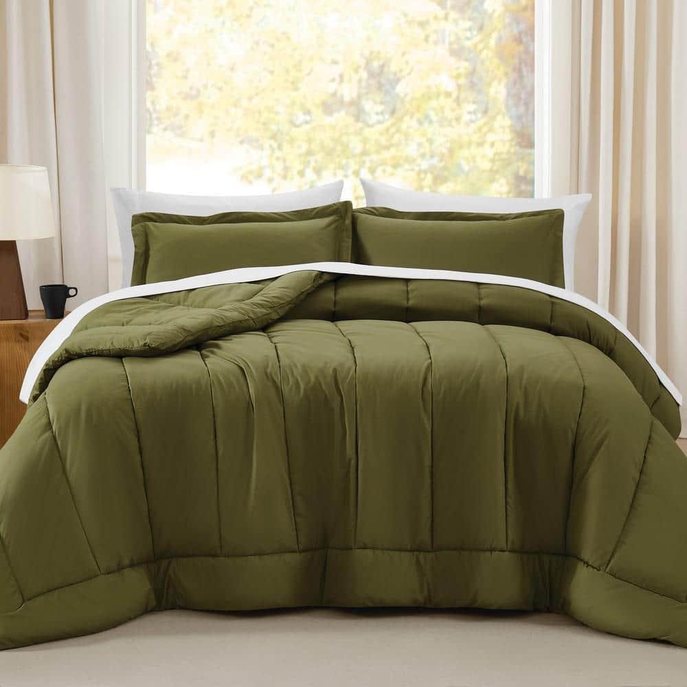 Brooklyn Loom Brooklyn Loom Oversized Cotton Percale King 3 Piece Comforter Set