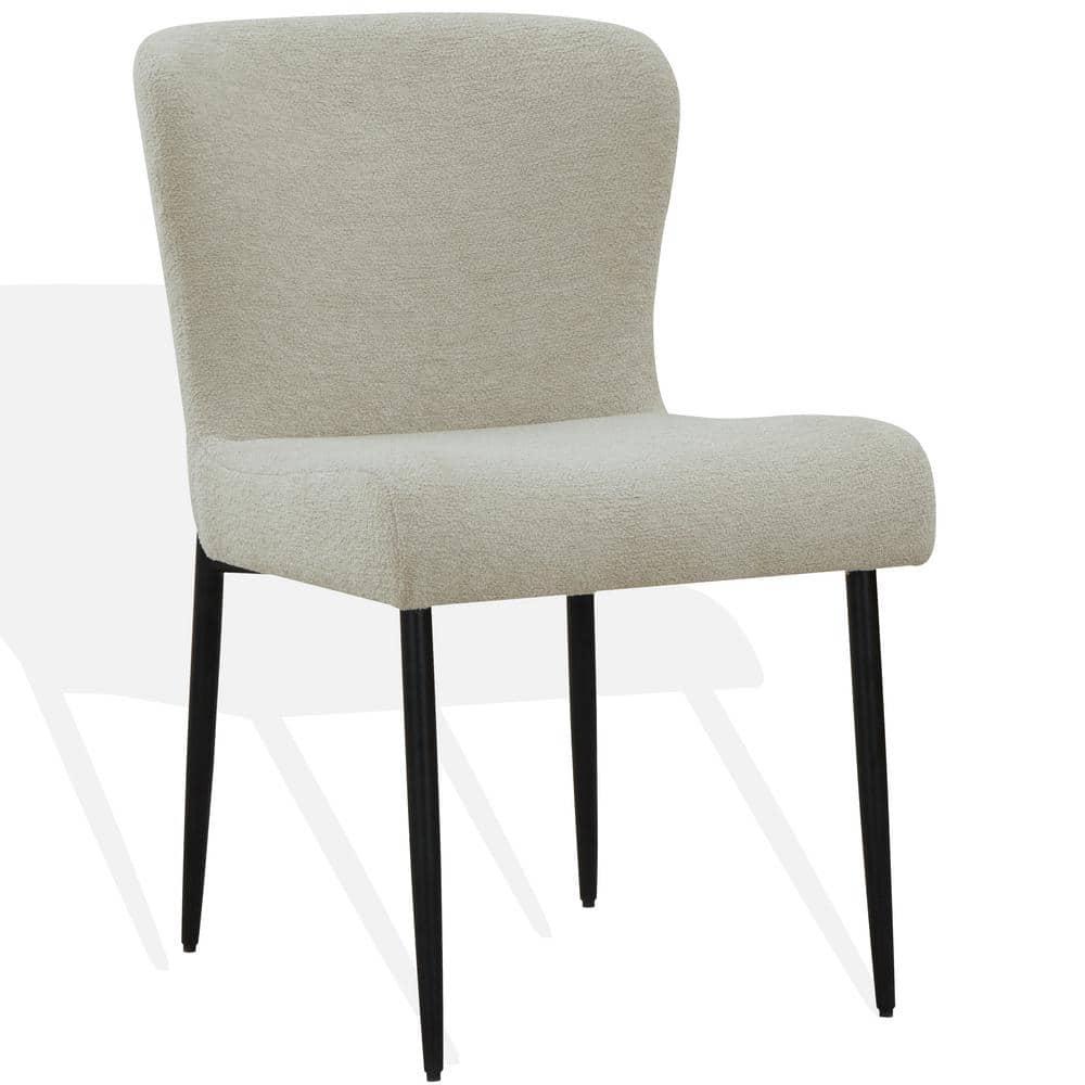 Joss & Main Estrella Boucle And Metal Legs Dining Chair