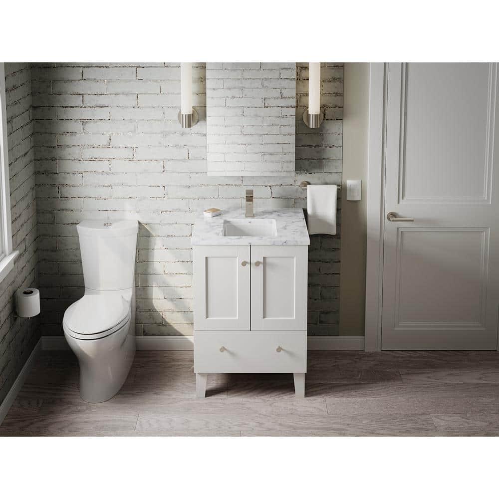 Verticyl Vitreous China Square Undermount Bathroom Sink with Overflow
