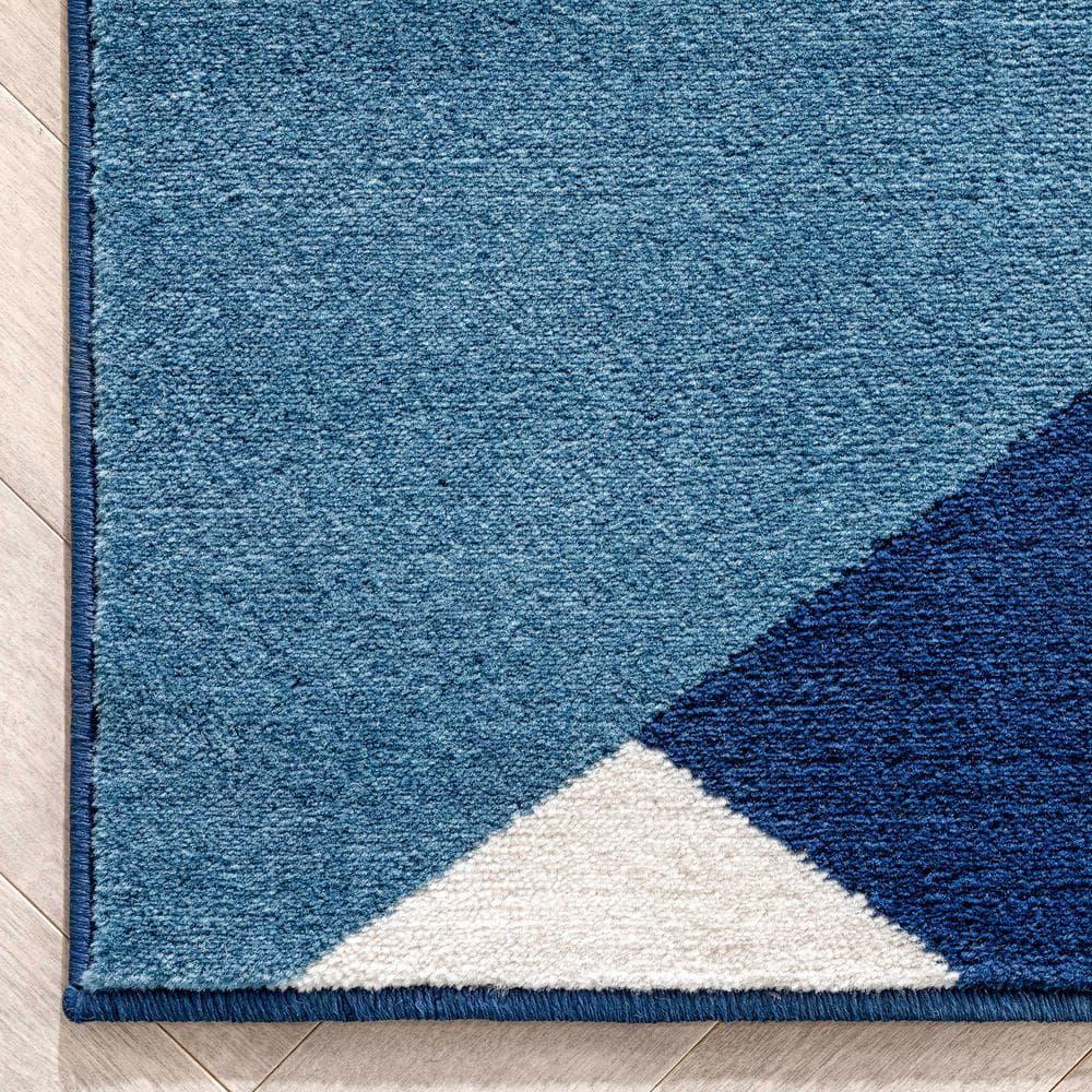 Well Woven Good Vibes Nora Modern Geometric Blue 3'11" x 5'3" Area Rug