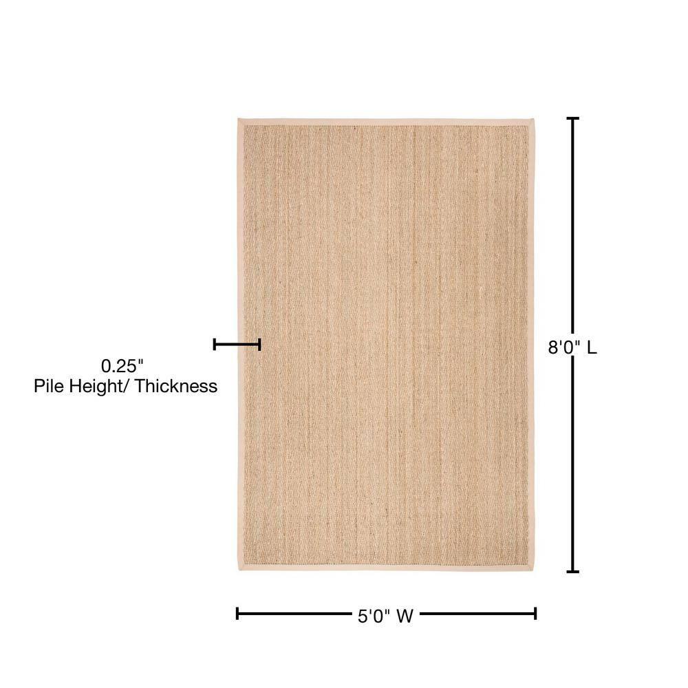 Natural Fiber NF115 Power Loomed Indoor Area Rug - Natural/Beige - 5'x8' - Safavieh