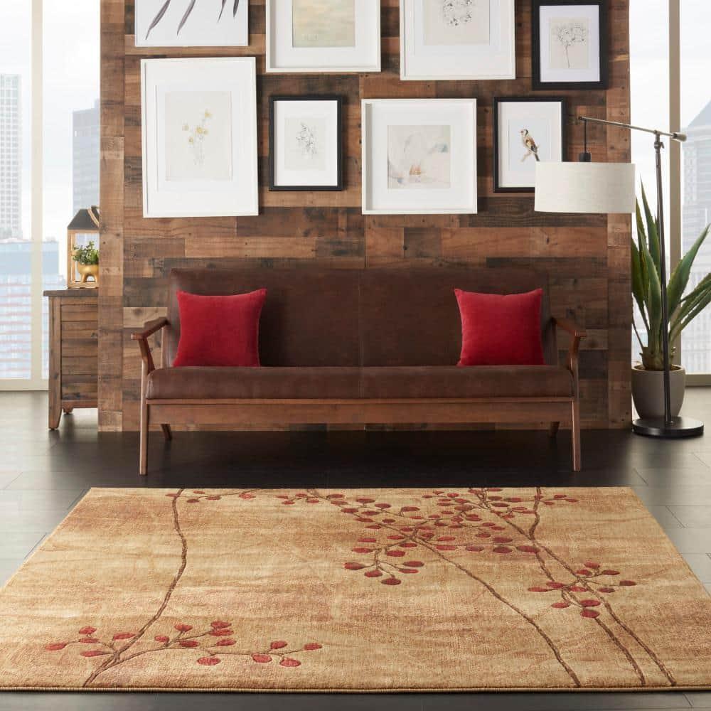 Nourison Somerset Nature Latte 6'7" x SQUARE Area Rug, (7 Square)