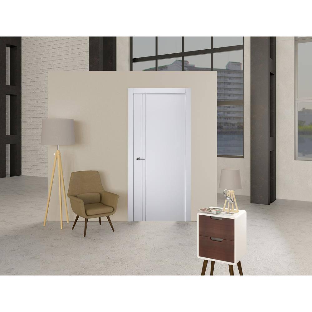 Belldinni Smart Pro 2V DIY-FRIENDLY Flush Wood Painted Narvika Collection Standard Door