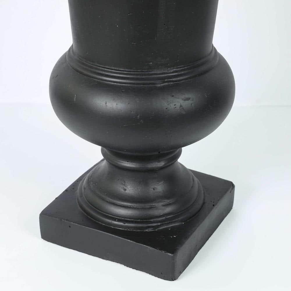 LuxenHome 22.75" H Slim MgO Urn Planter Black