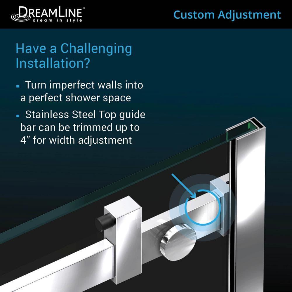 Enigma Air 60.38" W x 34.75" D x76" H Frameless Rectangle Walk In Shower Enclosure