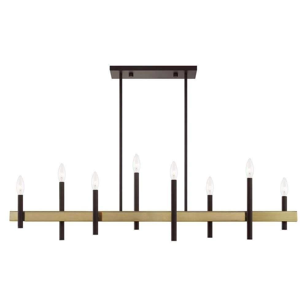 8 - Light Kitchen Island Modern Linear Chandelier