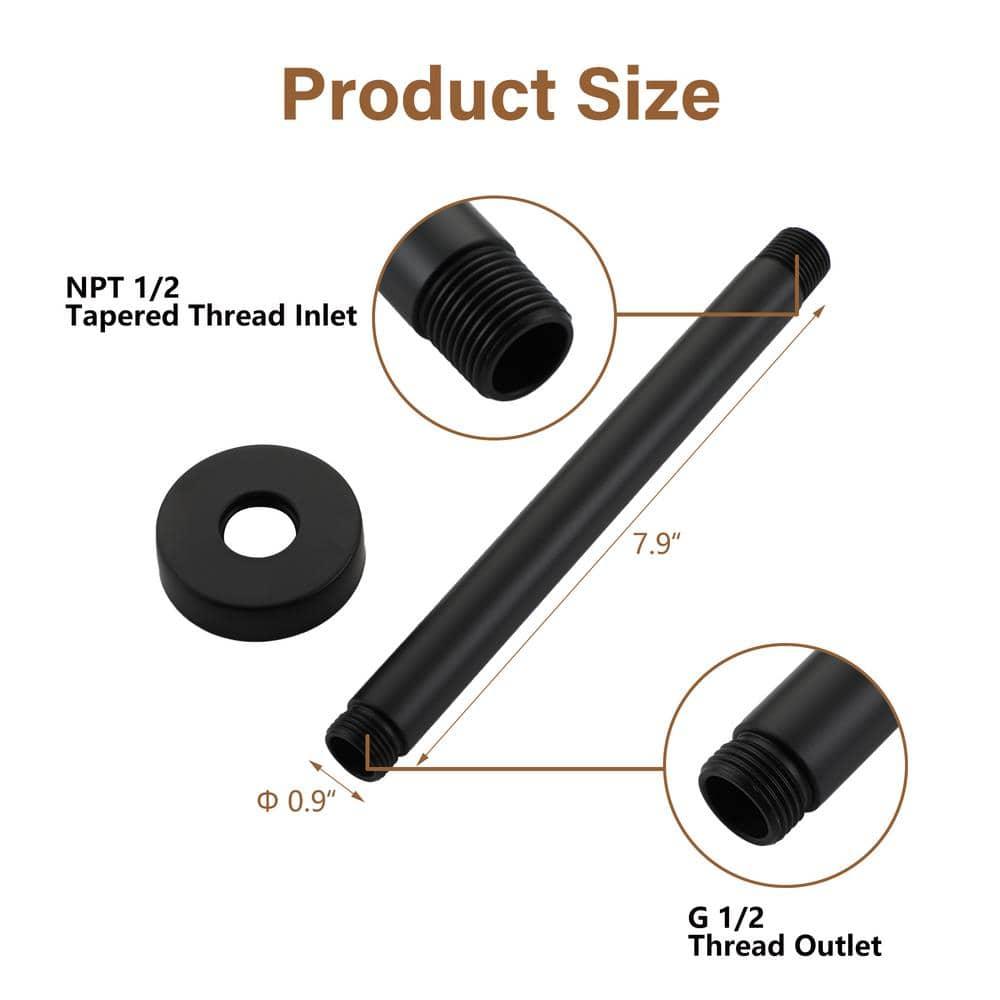 Circular 8" Ceiling Mounted Shower Arm
