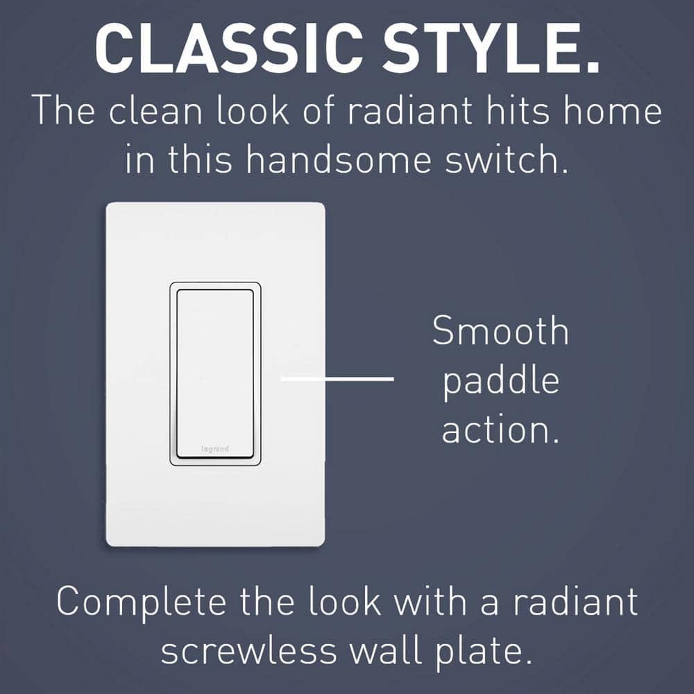 Radiant 15-Amp 4-Way Decorator Rocker Light Switch