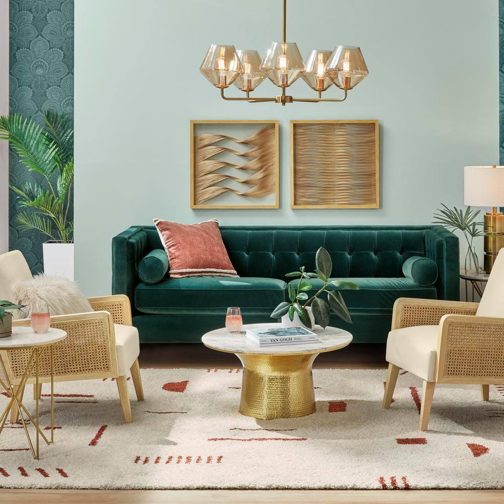 Jack Tufted Tuxedo Sofa Double Cushion, Hunter Green
