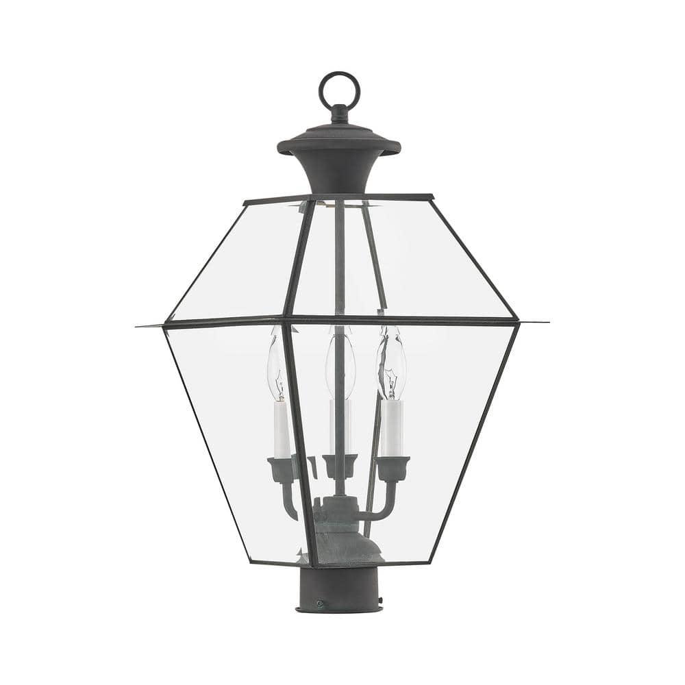 Livex Lighting Westover 3 - Light Post Light in  Charcoal