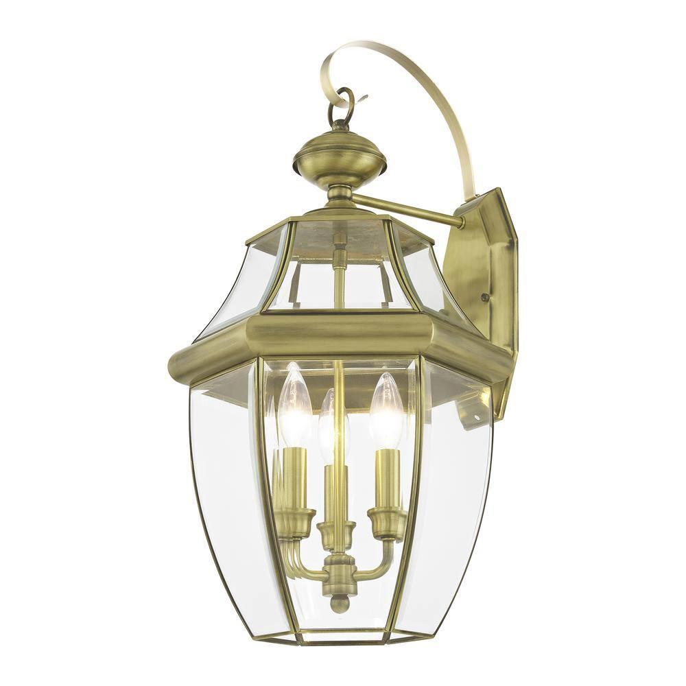 Livex Lighting Monterey 3 - Light Wall Light in  Antique Brass