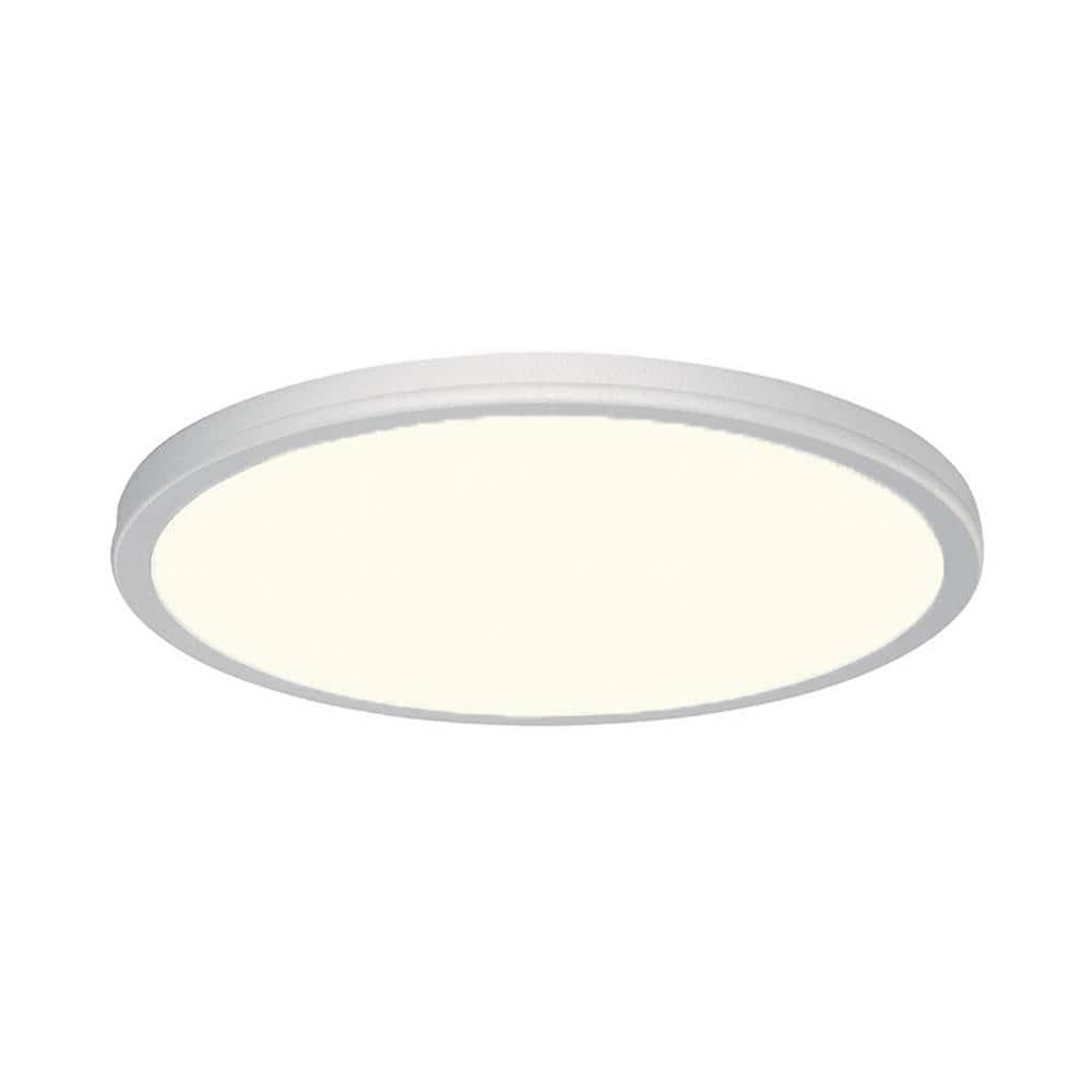 WAC Lighting dweLED, Geos 15in LED Round Low-Profile Flush Mount 2700K in Titanium