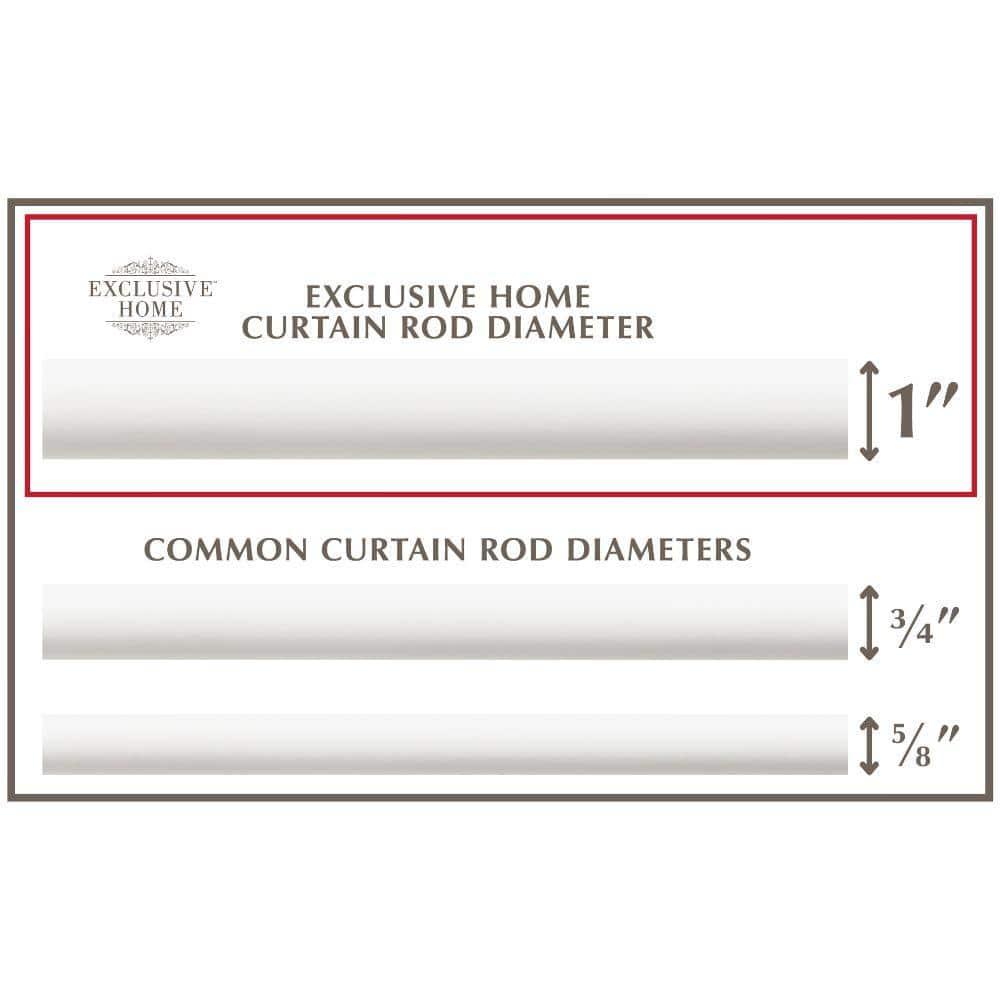 Amalgamated Textiles EXCLUSIVE HOME Crystal Ball 1" Curtain Rod and Finial Set