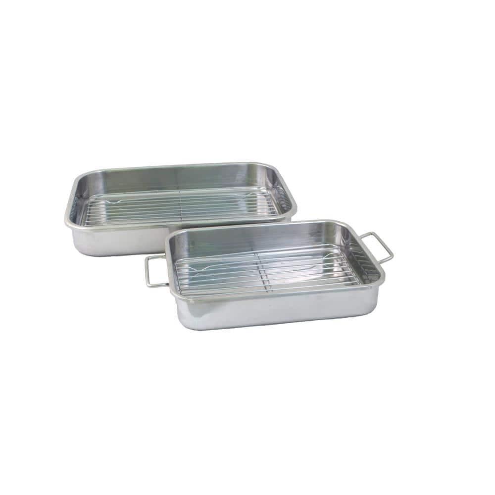 Cook Pro Cook Pro All-In-One 9.5'' Stainless Steel Roasting Pan with Rack