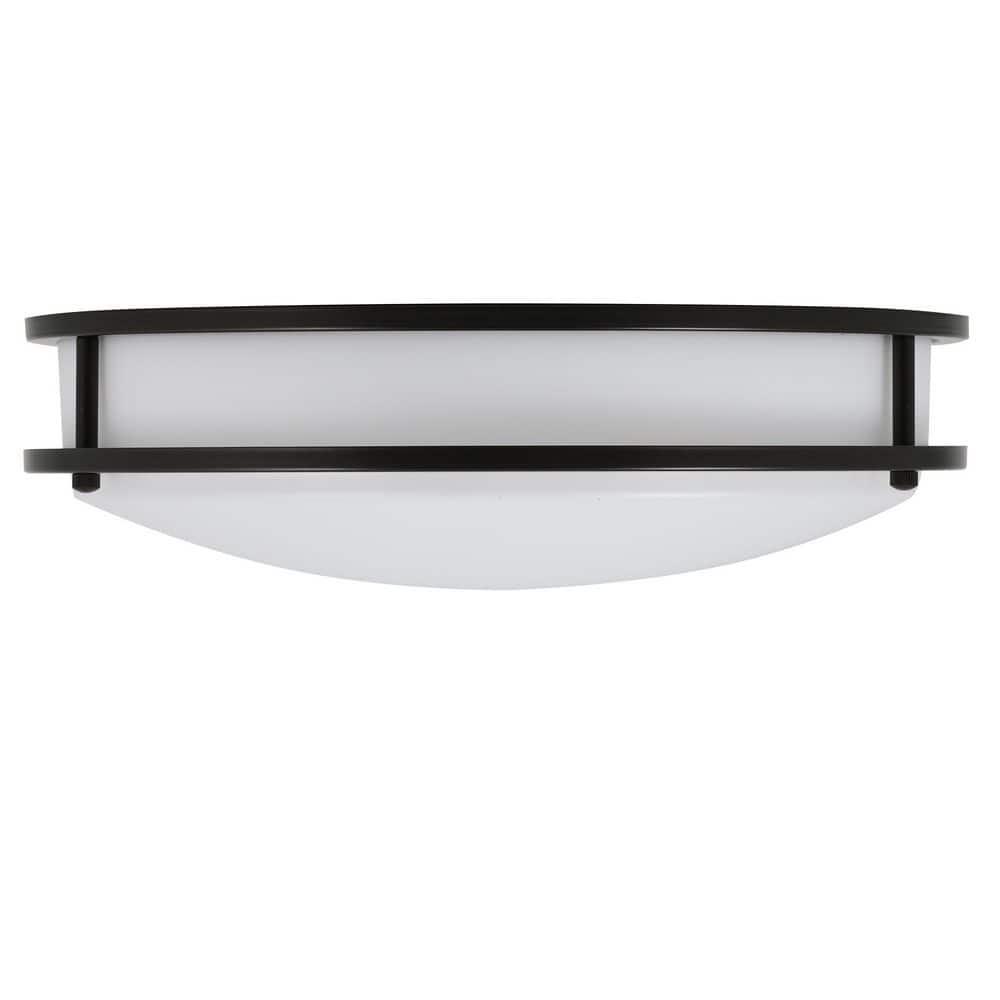 Contemporary 10'' Oil Rubbed Bronze LED Flush Mount Ceiling Light