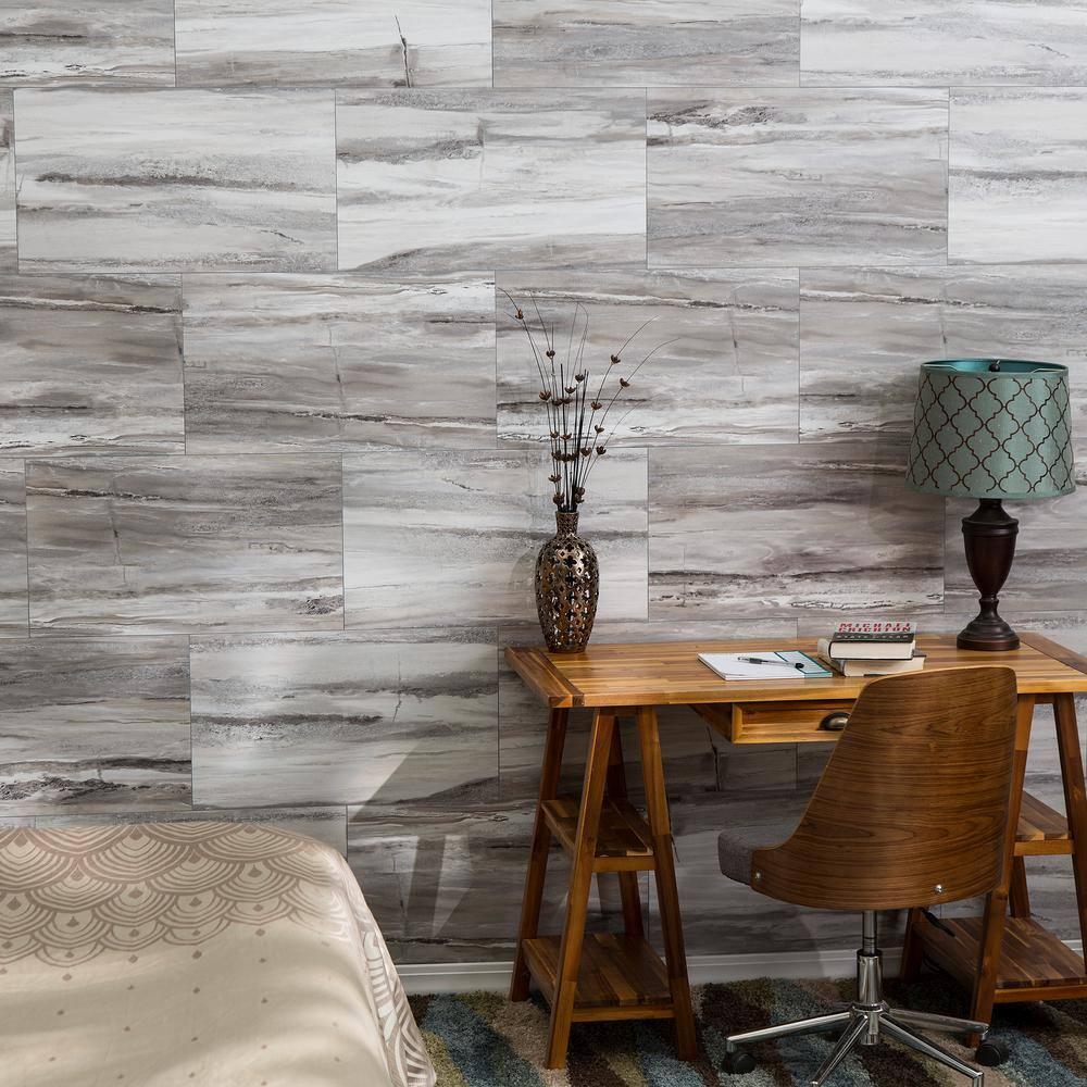 Palisade 25.6 in. x 14.8 in. Interlocking Vinyl Waterproof Wall Tiles