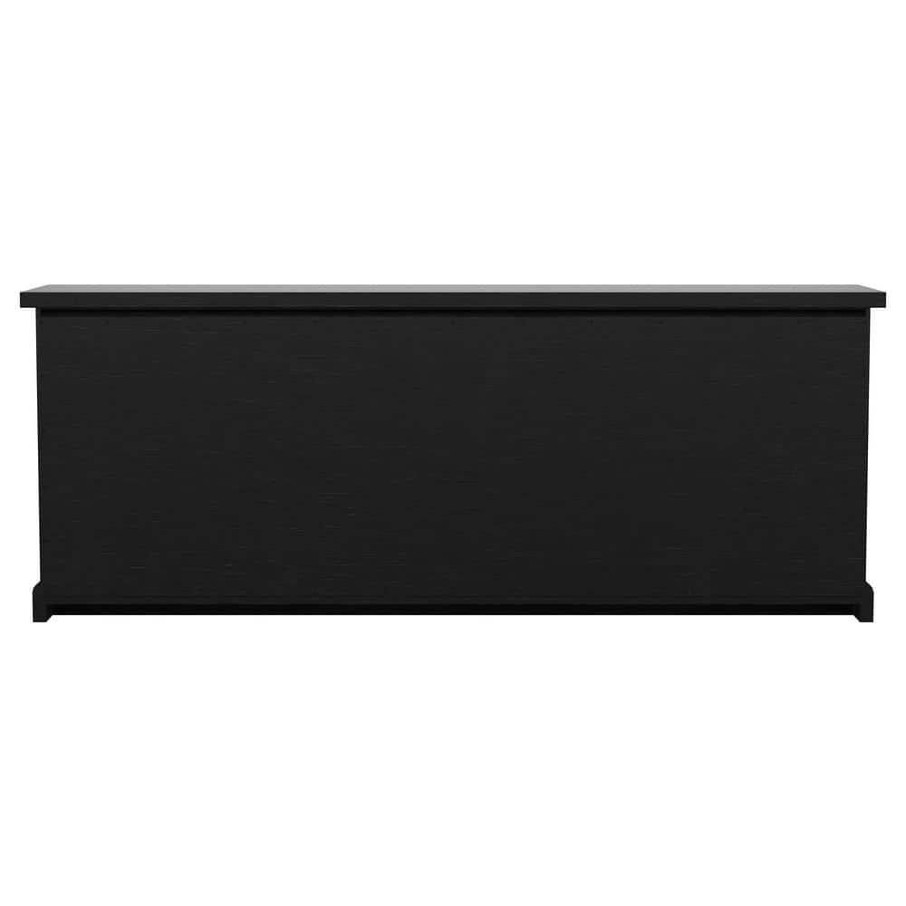 4-door Dining Sideboard Buffet Distressed Black