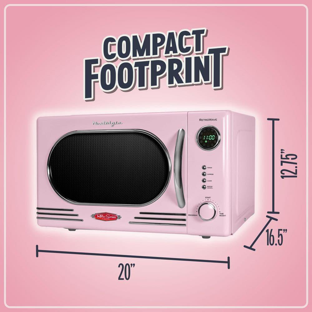 Nostalgia Retro Countertop Microwave 1.1 Cu Ft & 1000 Watt NRMO11PK6A