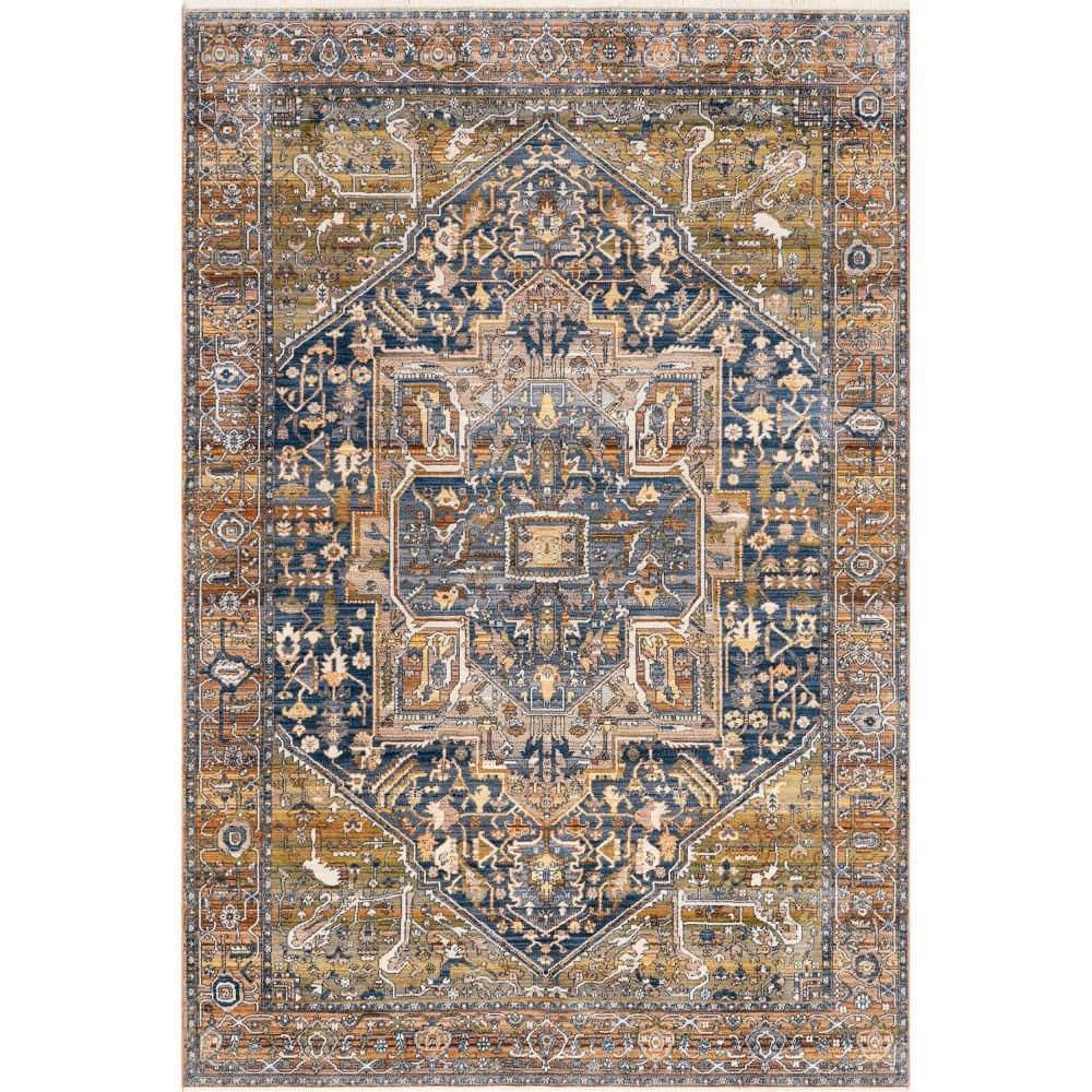 Nuloom Harriet Medallion 5x8 Indoor Area Rug for Living Room Bedroom Dining Room Kitchen, Rust/Multicolor
