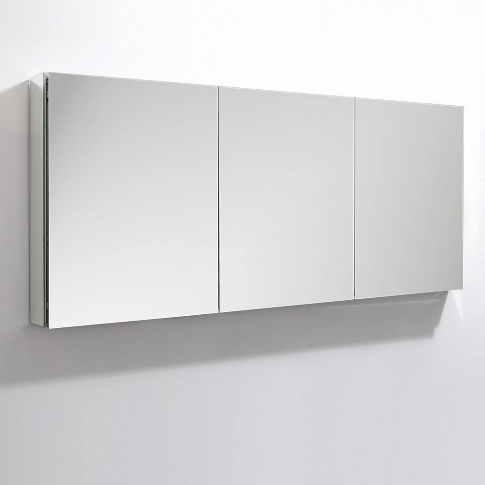 Senza Recessed/Surface Mount Rectangular Frameless Bathroom Medicine Cabinet