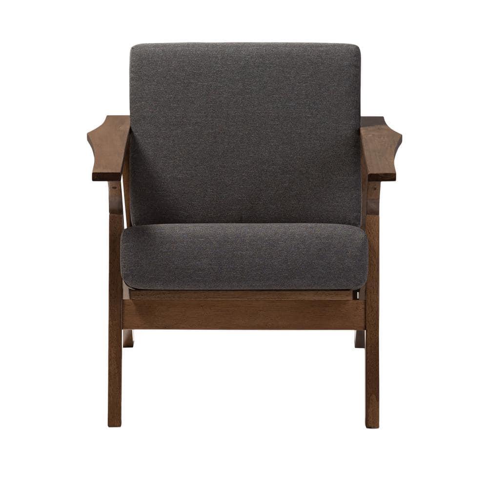Cayla Lounge Fabric Chair in Gray
