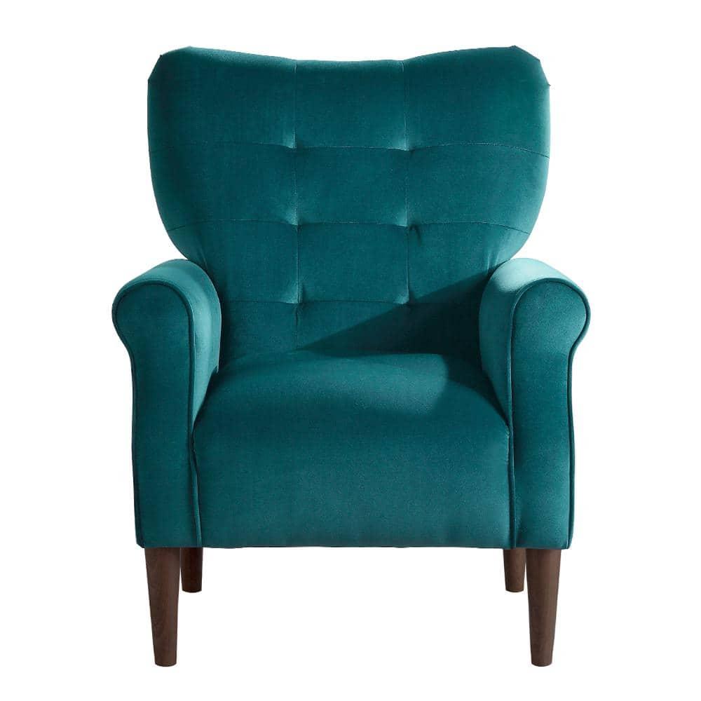Lexicon Kyrie Velvet Accent Chair in Teal