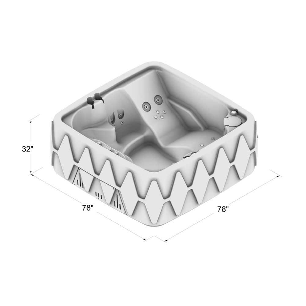 AquaRest Discover AR500 Premium 5-Person 29-Jet Plug & Play Hot Tub with Ozonator, LED Waterfall and Stainless Steel Heater