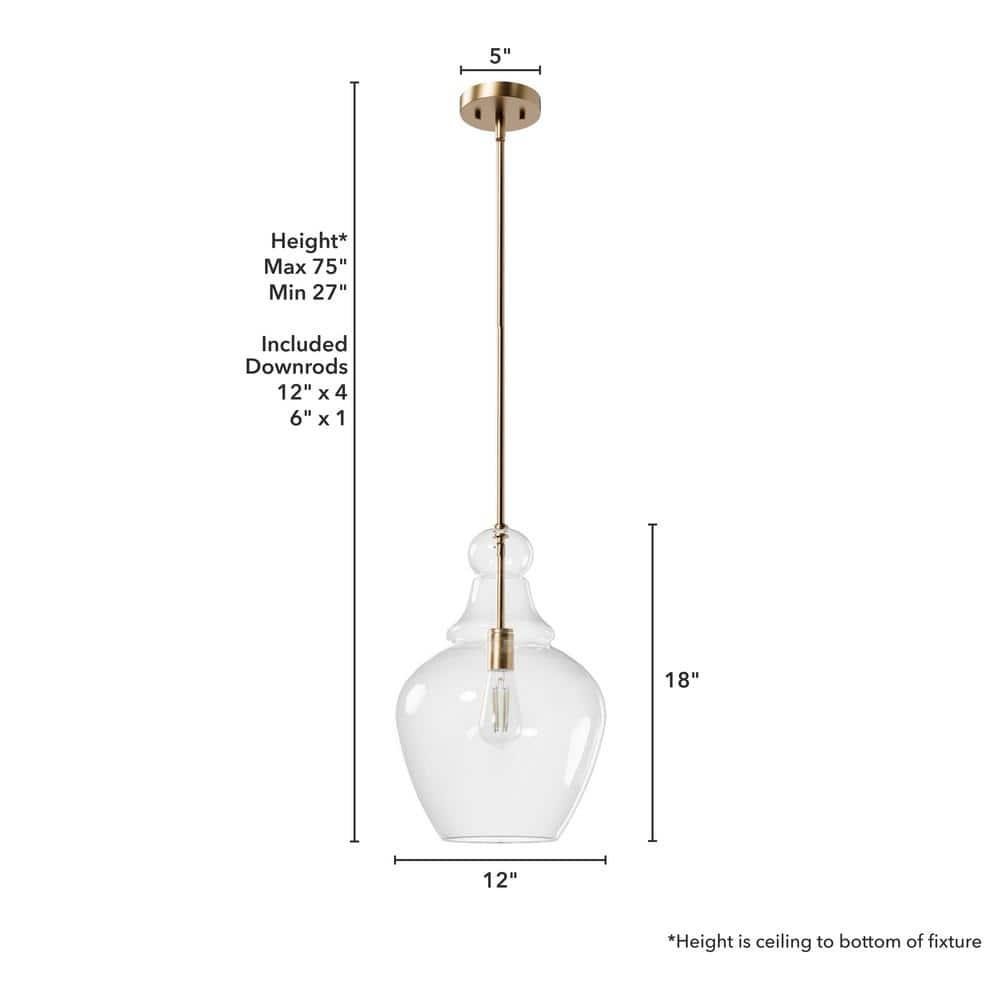 Maple Park 1 Light Bell Pendant