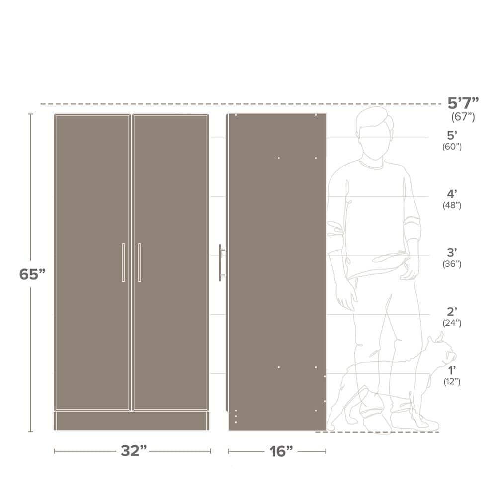 32" Elite Storage Cabinet Black - Prepac